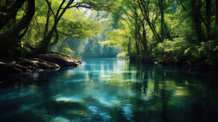 river water blueの素材