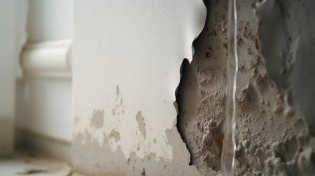 wall water leak in houseの素材