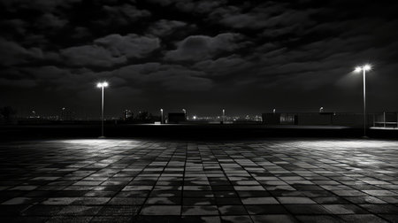 shadows black and white mosaicの素材