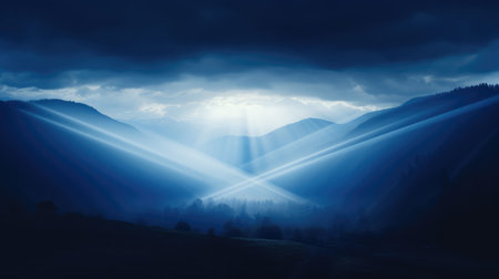 dreamlike blue beam of lightの素材