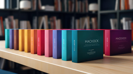 shelf book mockup soft coverの素材