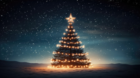 fairy christmas tree outlineの素材