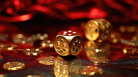 photo gold diceの素材