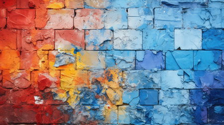 wall colorful grunge textureの素材