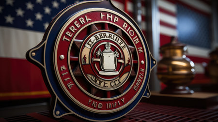 assistance fire fighters emblemの素材