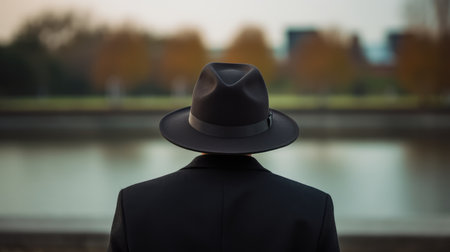 stylish blank black hatの素材