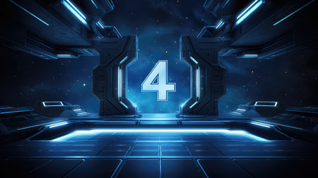 modern blue fontsの素材