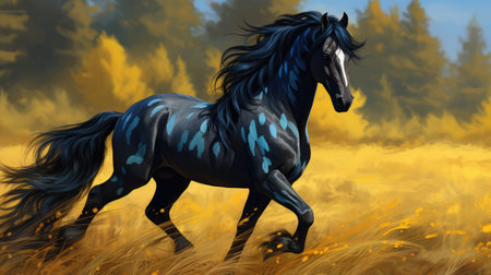 black blue and yellow stripe backgroundの素材