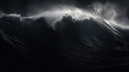 energy black wave backgroundの素材