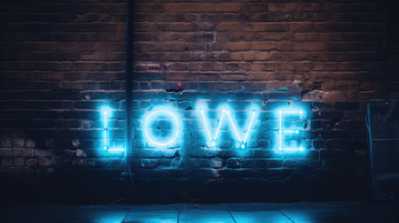 light blue neon fontの素材