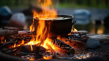 pot boiling waterの素材