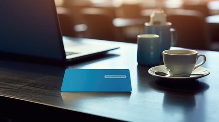 office blue business cardの素材