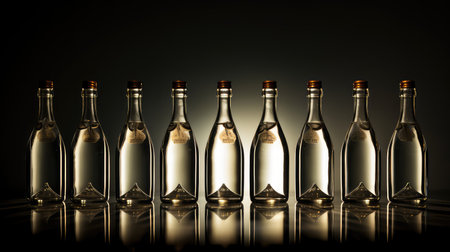 design glass bottles isolatedの素材