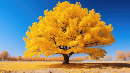 yellow fall autumn leavesの素材