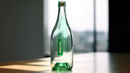 recycled glass bottle labelの素材