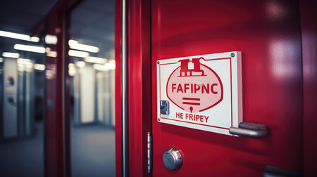 doors fire safety signの素材