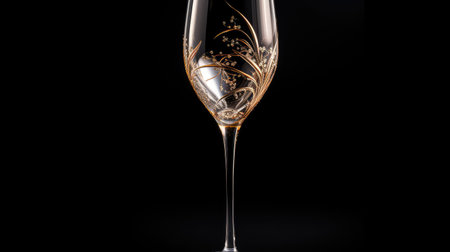 close champagne glass transparent backgroundの素材