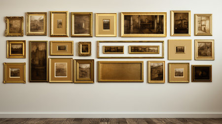 wall gold framesの素材