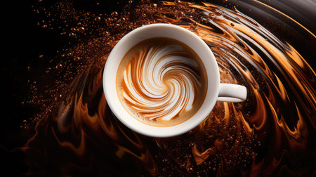 swirl coffee splashの素材