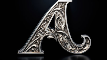 silver metal letterの素材