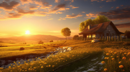 rays sunrise houseの素材