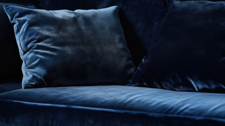 sofa solid dark blueの素材