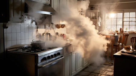 cooking kitchen smokeの素材