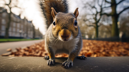 perched squirrel roadの素材