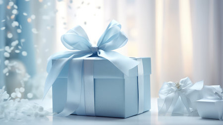 wrapping light blue ribbonの素材