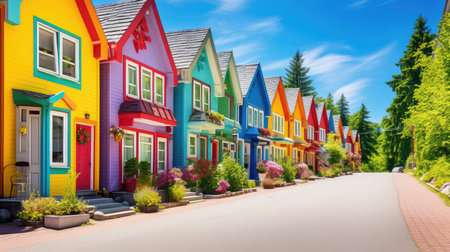 facades painted housesの素材