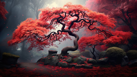 nature red treesの素材