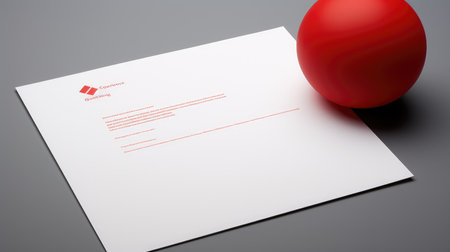 company letterhead redの素材