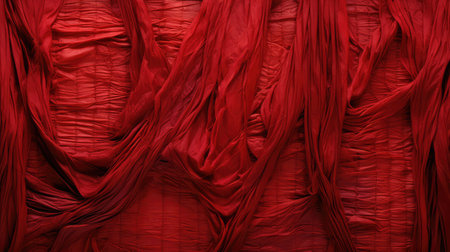 weaving red artの素材