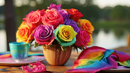 whimsical roses tableの素材