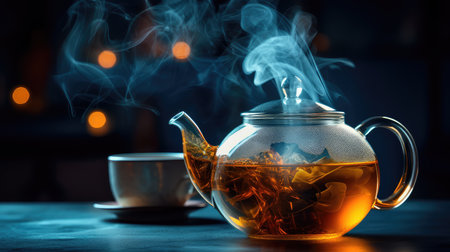 tea steamy glassの素材