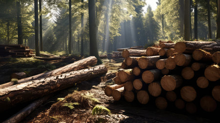 forest round woodの素材