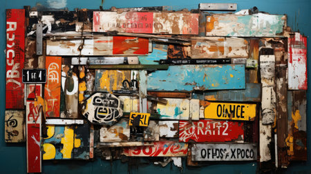 contrast road sign textureの素材