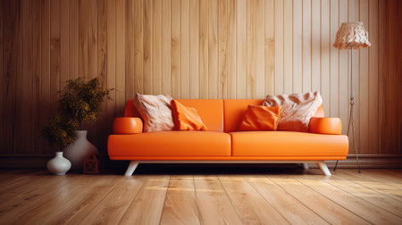 natural orange wood grainの素材