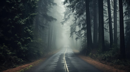 mist lonely roadの素材