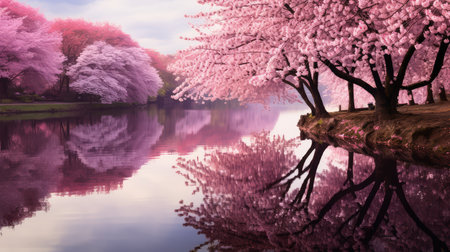 reflection spring imagesの素材