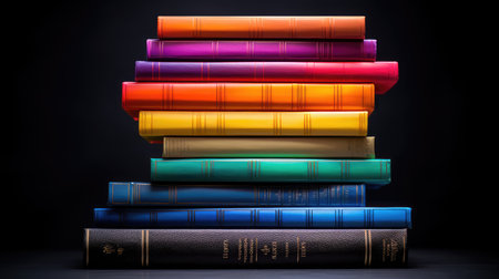 rainbow stacked bookの素材