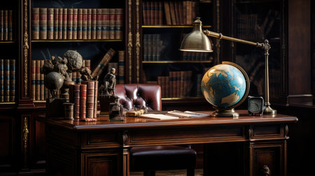 antique study deskの素材