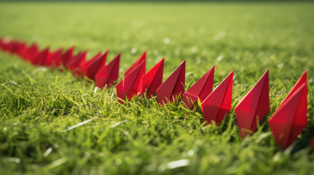 grassy red paper airplaneの素材