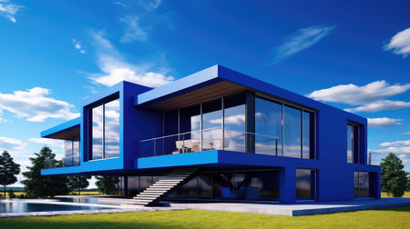 windows blue housesの素材