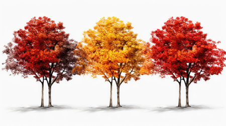 fall trees transparent backgroundの素材