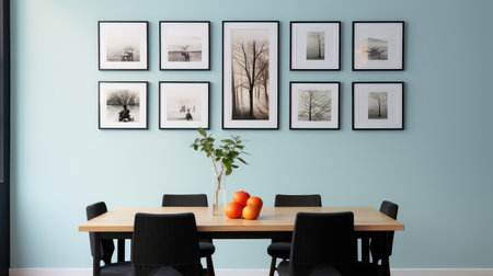 room black frame on wallの素材