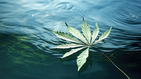 reflection weed leafの素材