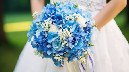bouquet blue wedding flowersの素材