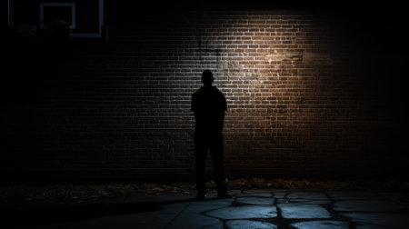 silhouette background basketball outdoorsの素材