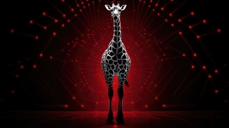 photo black and white giraffeの素材